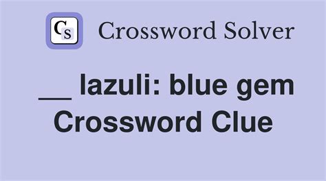 deep blue gemstone crossword clue